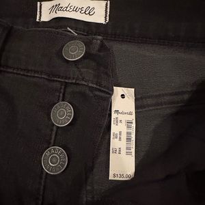 Madewell Button Up + Distressed High Waisted Grey Washed Jeans - NWT